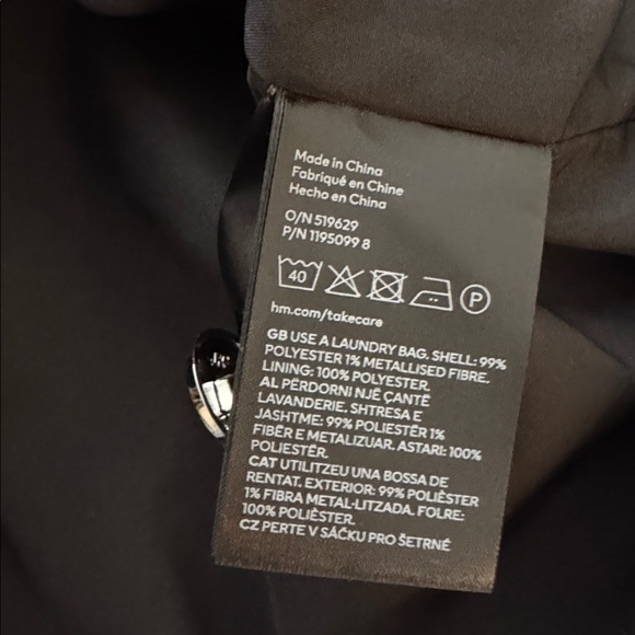 H&M Black and White Tweed Women's Jacket size Large - Picture 5 of 5